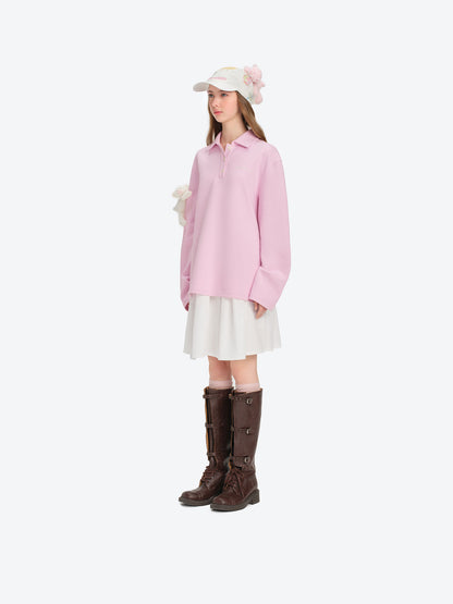 13DE MARZO Bear Polo T-shirt Pink - 13DE MARZO