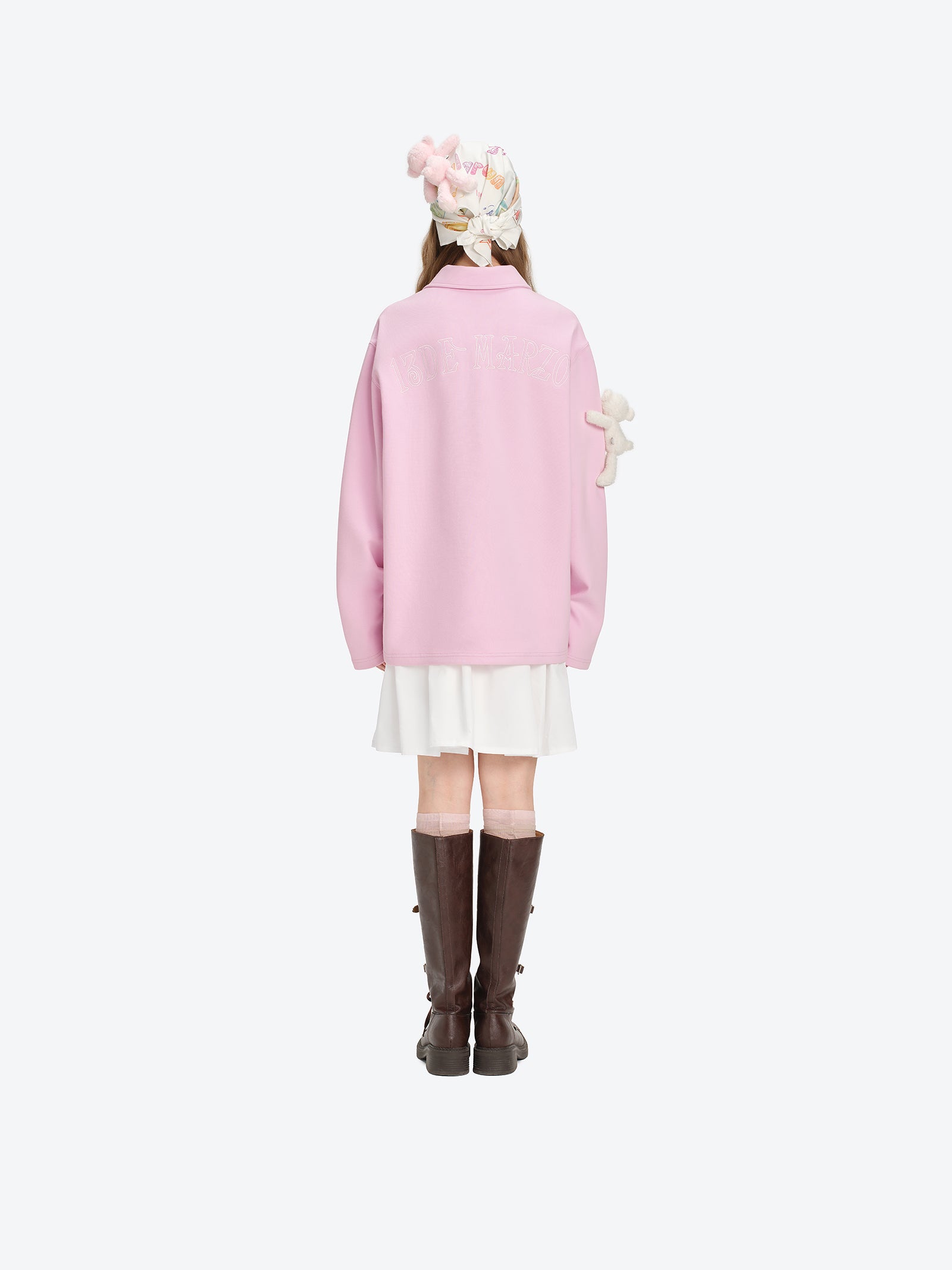 13DE MARZO Bear Polo T-shirt Pink - 13DE MARZO