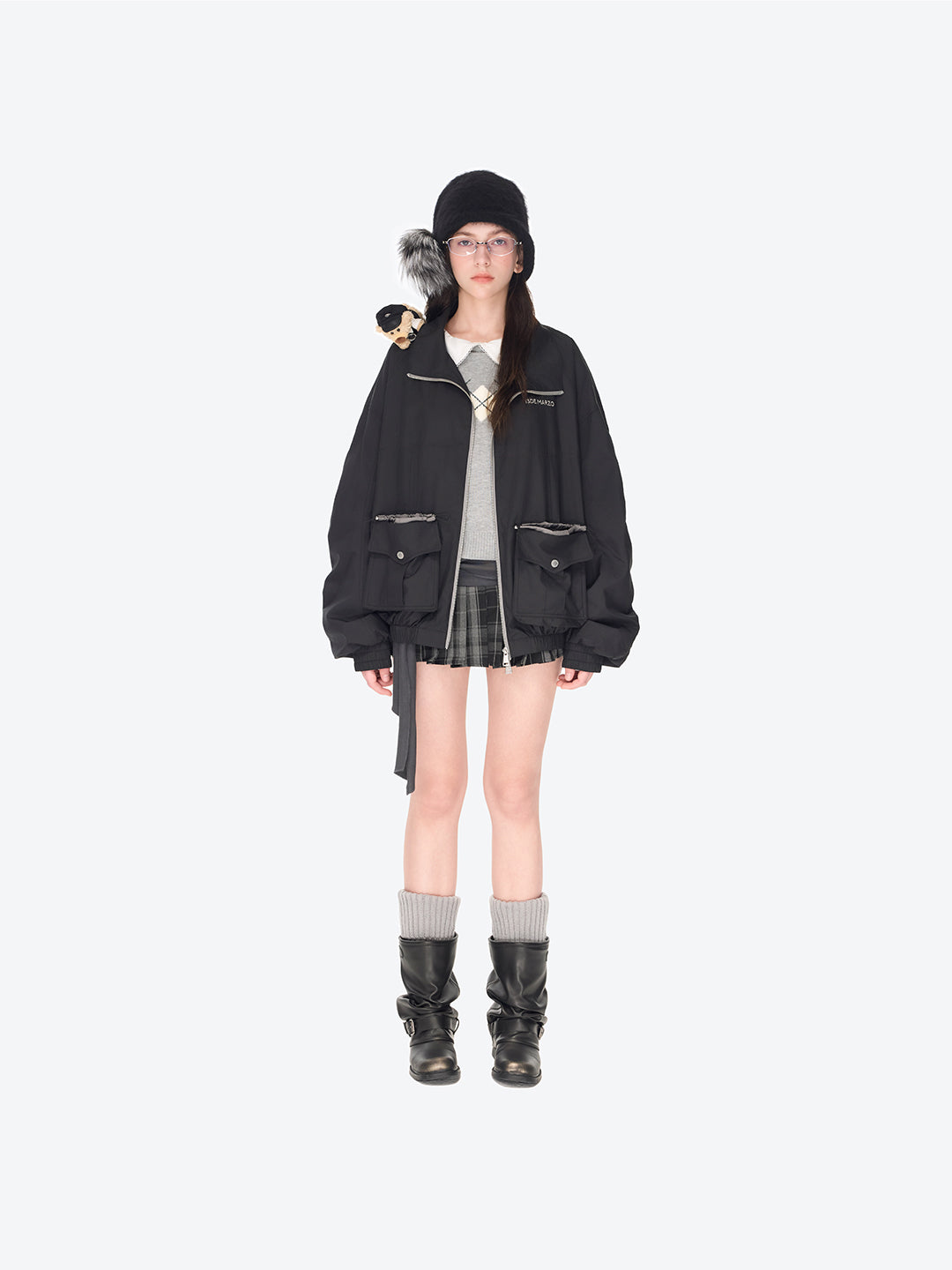 13DE MARZO Sheriff Bear Sports Jacket Black - 13DE MARZO