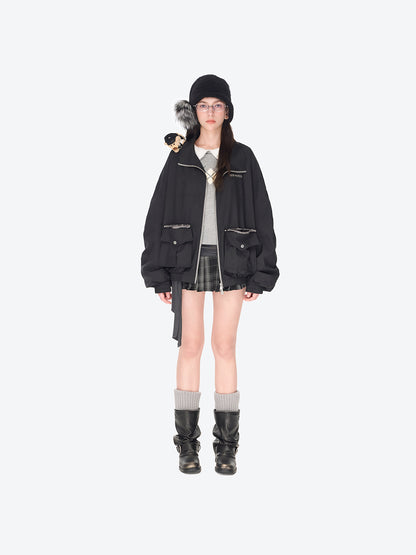 13DE MARZO Sheriff Bear Sports Jacket Black - 13DE MARZO