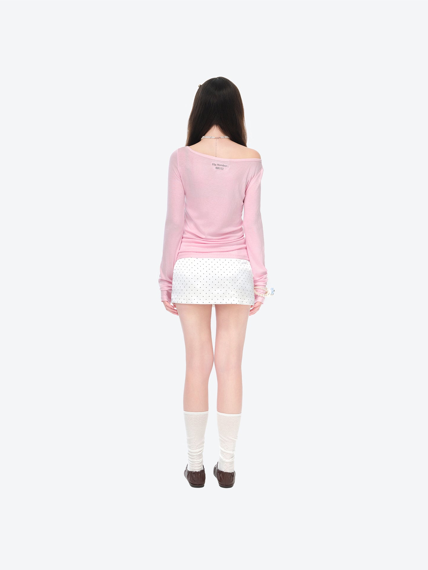 13DE MARZO Timeline Print Undershirt Pink - 13DE MARZO