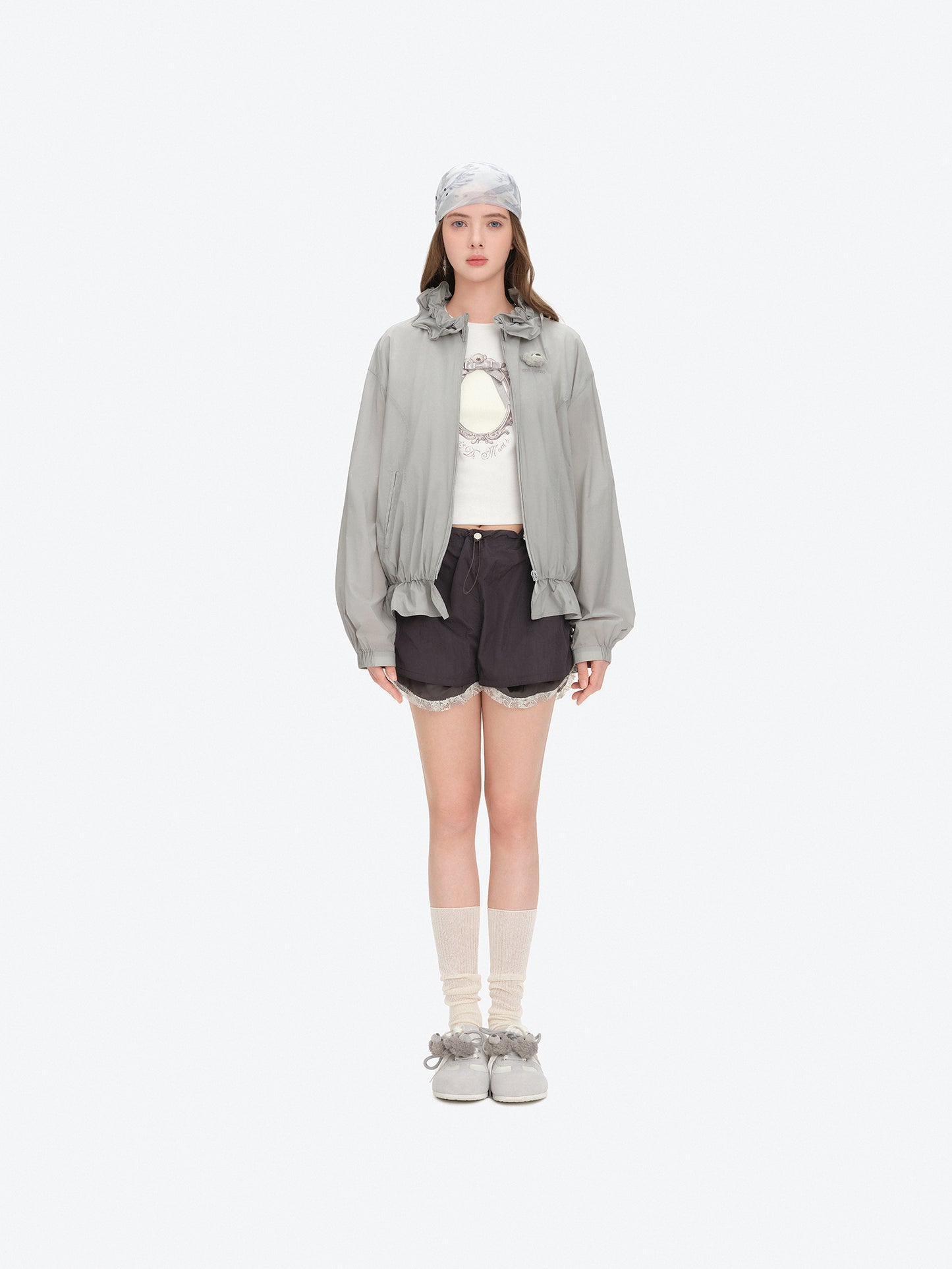 13DE MARZO Lace Collar Lightweight Jacket - 13DE MARZO
