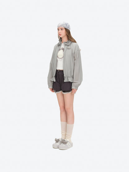 13DE MARZO Lace Collar Lightweight Jacket - 13DE MARZO