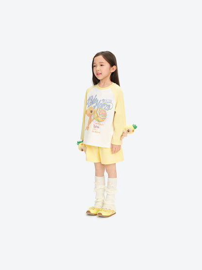 13DE MARZO BabyBear Lollipop Raglan Long Sleeve Yellow - 13DE MARZO