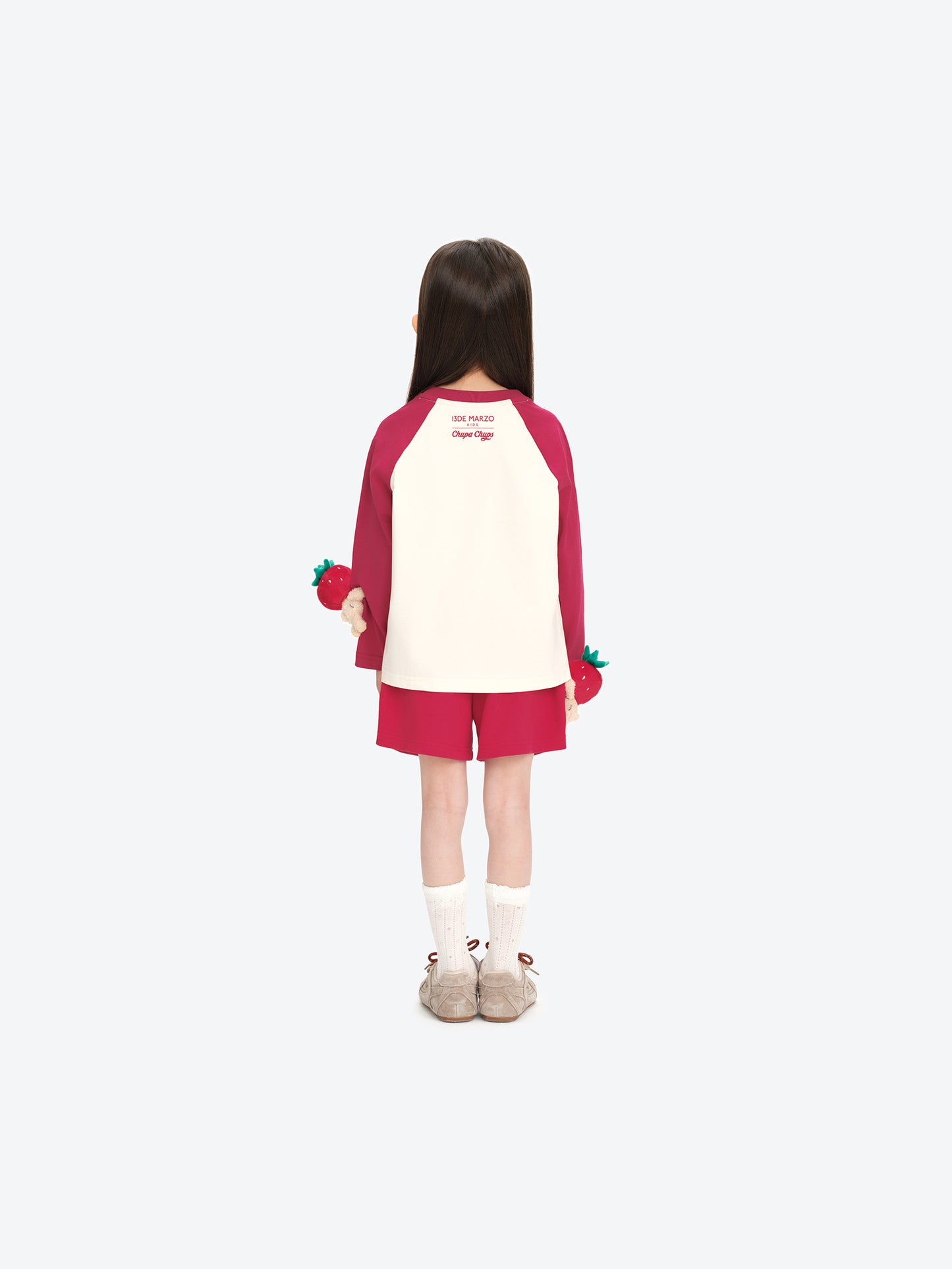 13DE MARZO BabyBear Lollipop Raglan Long Sleeve Red - 13DE MARZO