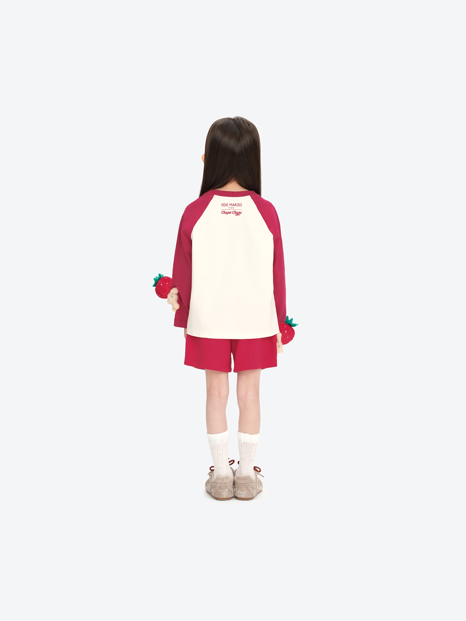 13DE MARZO BabyBear Lollipop Raglan Long Sleeve Red - 13DE MARZO