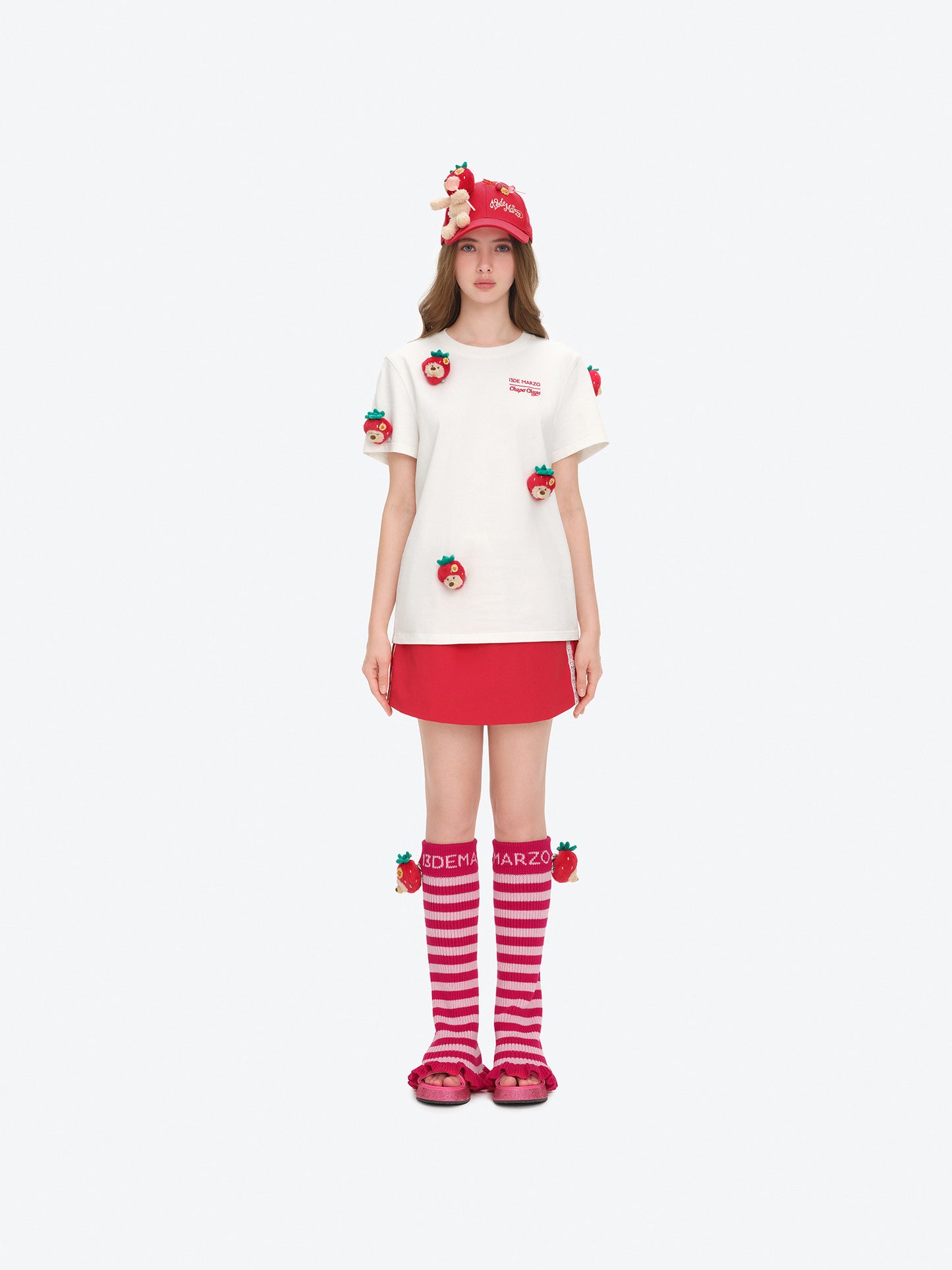 13DE MARZO Lollipop Bear Baseball Cap Red - 13DE MARZO