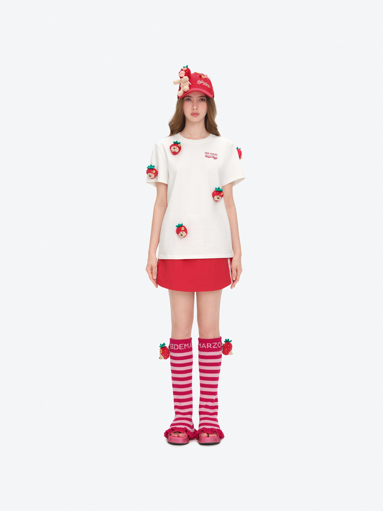 13DE MARZO Lollipop Bear Baseball Cap Red - 13DE MARZO