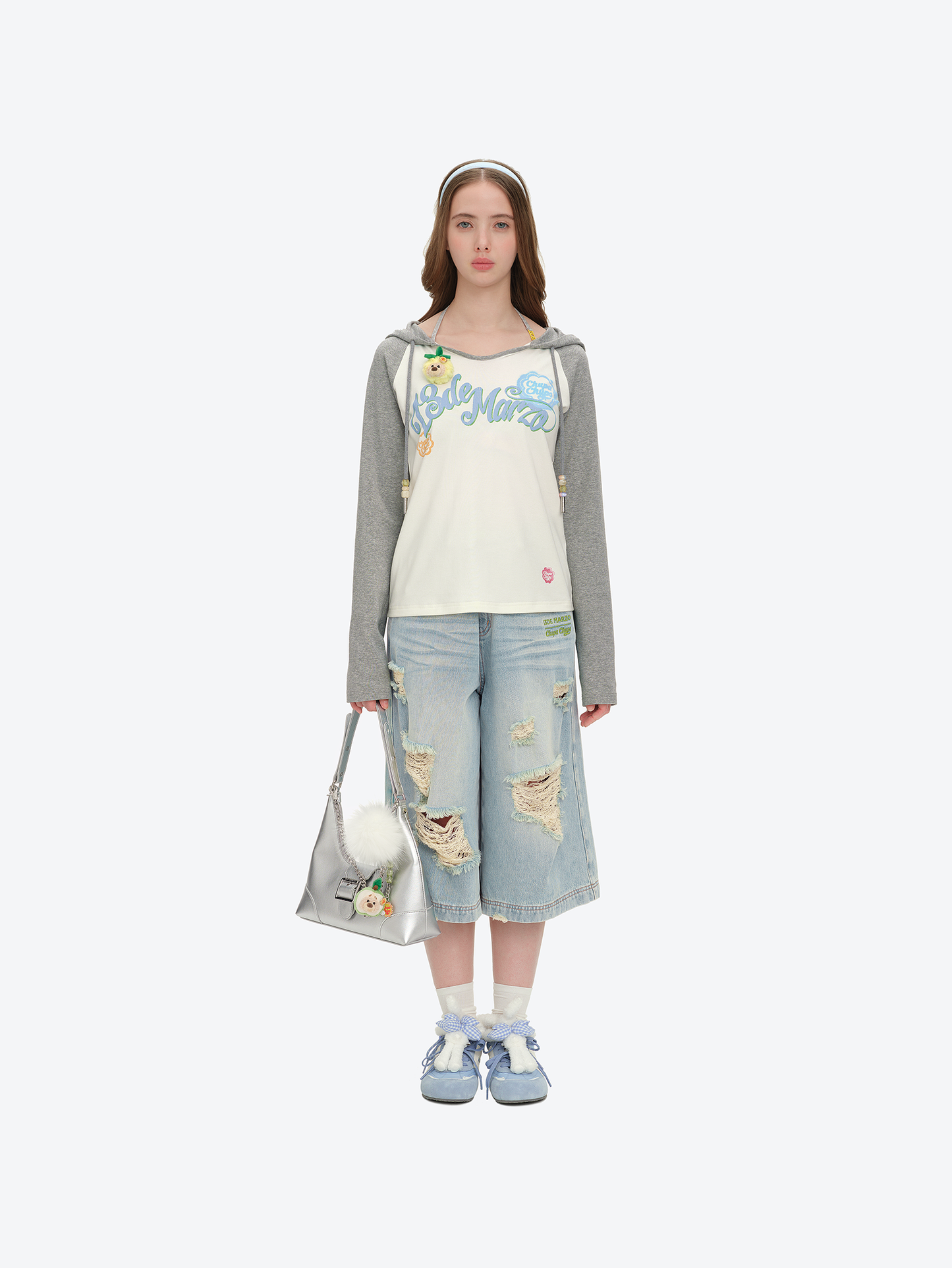 13DE MARZO Lollipop Chain Underarm Bag Silver - 13DE MARZO