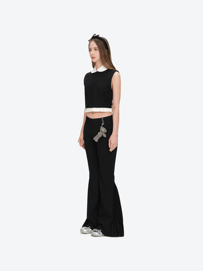 13DE MARZO Pleated Flared Trousers - 13DE MARZO