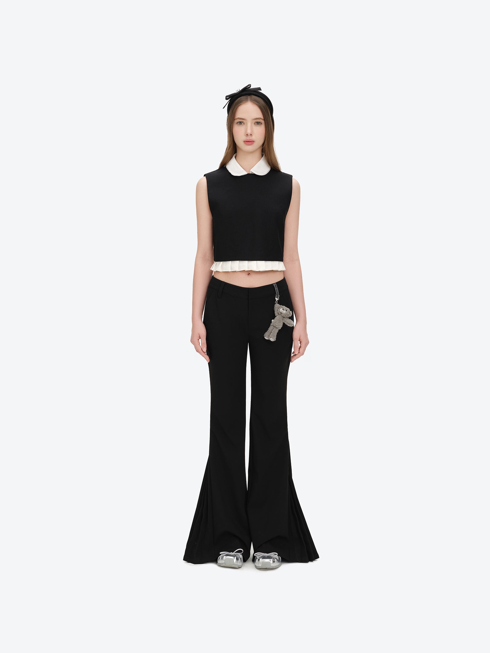13DE MARZO Pleated Flared Trousers - 13DE MARZO