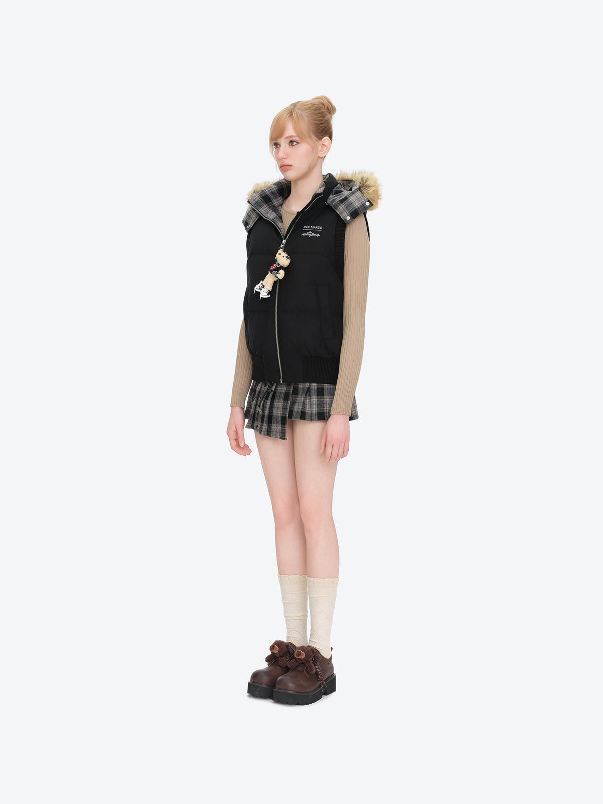13DE MARZO Rolling Stones Down Vest Black