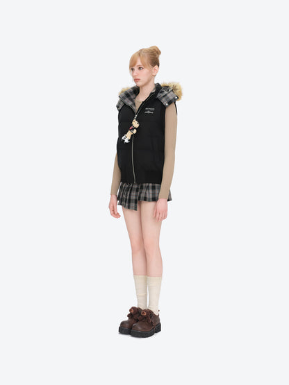 13DE MARZO Rolling Stones Down Vest Black