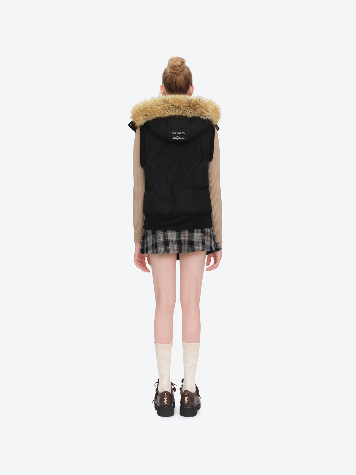 13DE MARZO Rolling Stones Down Vest Black