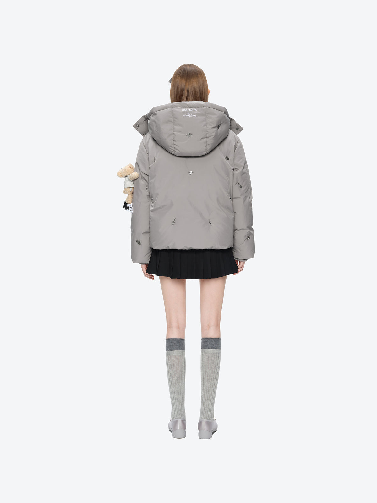 13DE MARZO Rolling Stones Down Jacket Grey
