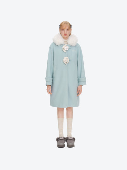 13DE MARZO Star Button Collar Coat Blue - 13DE MARZO