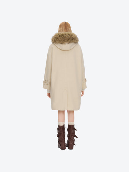 13DE MARZO Star Button Collar Coat Beige - 13DE MARZO