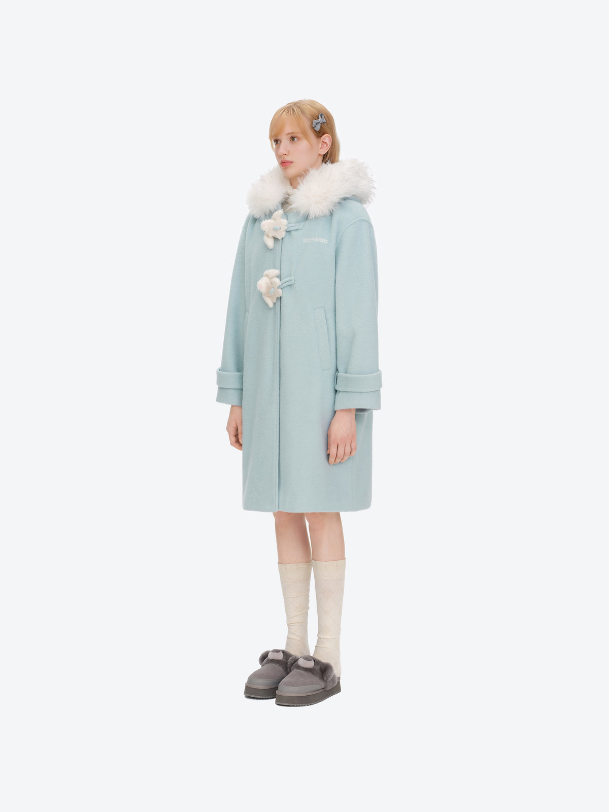 13DE MARZO Star Button Collar Coat Blue - 13DE MARZO