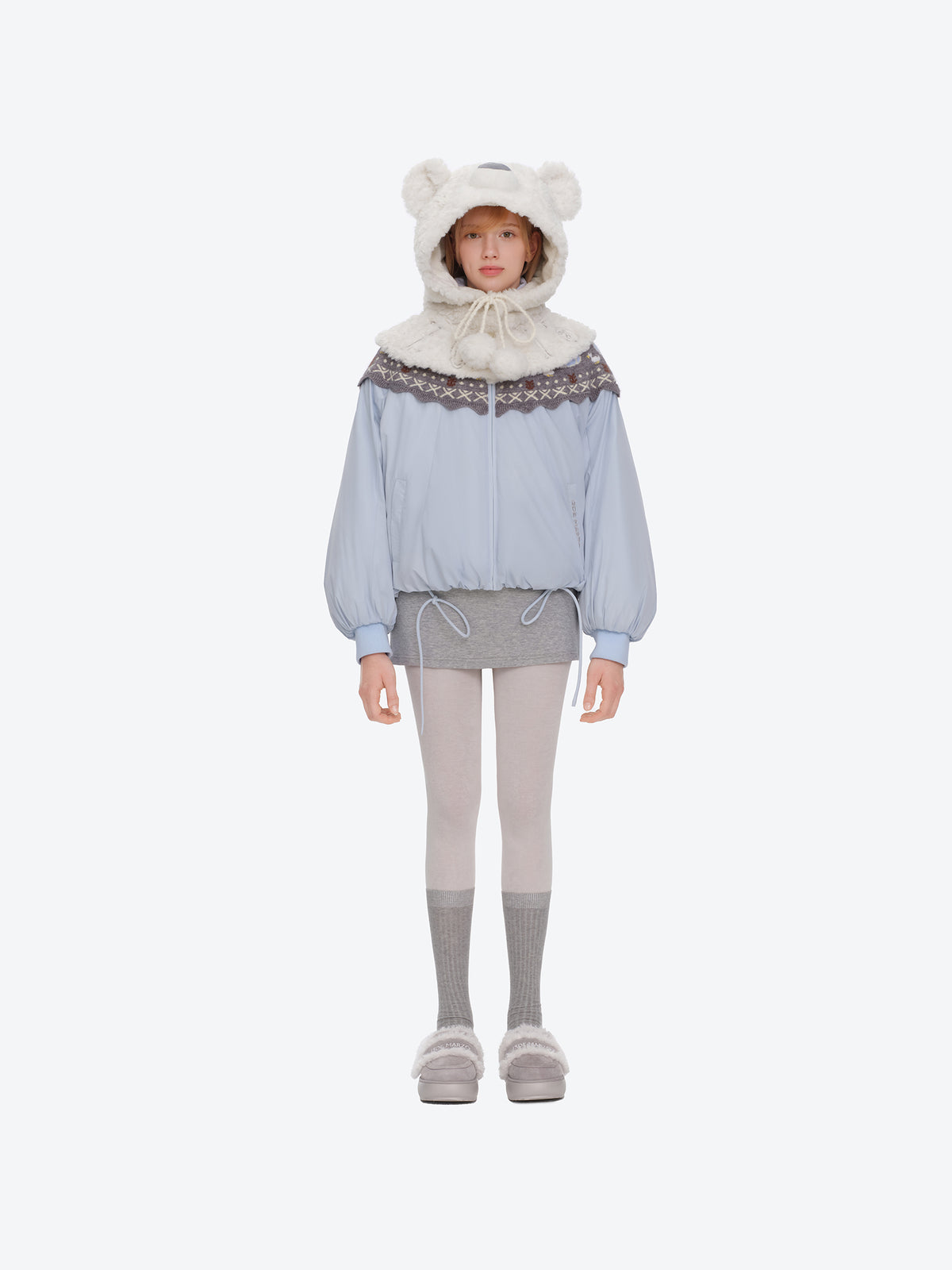 13DE MARZO Doozoo Bear Balaclava White