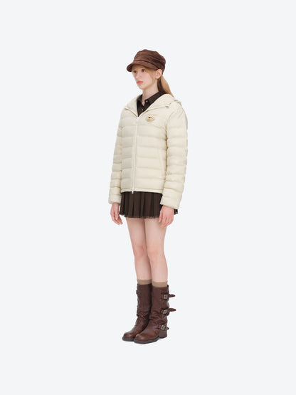 13DE MARZO Doozoo Quilted Down Jacket Beige