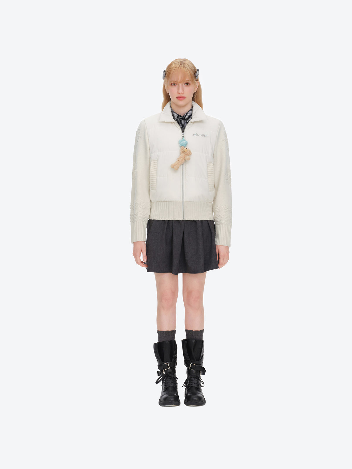 13DE MARZO Knit Spliced Padded Jacket