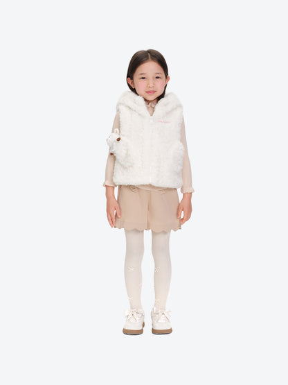 13DE MARZO BabyBear Shearling Plush Vest