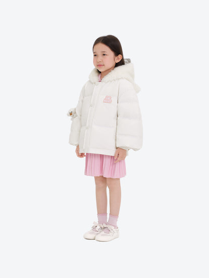 13DE MARZO BabyBear Lying Down Jacket White