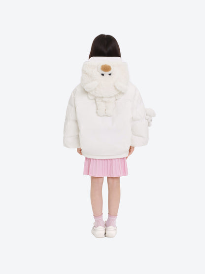 13DE MARZO BabyBear Lying Down Jacket White