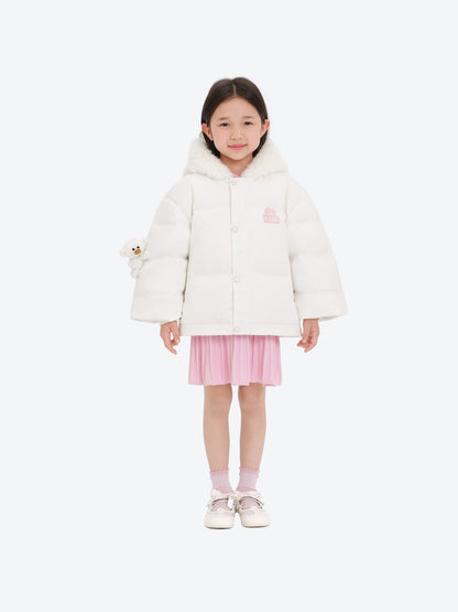 13DE MARZO BabyBear Lying Down Jacket White