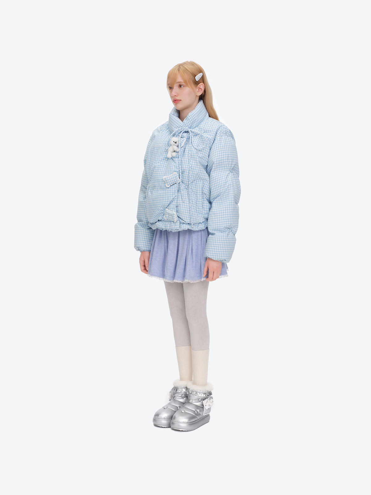 13DE MARZO Nighty Night Bear Snow Boots Silver