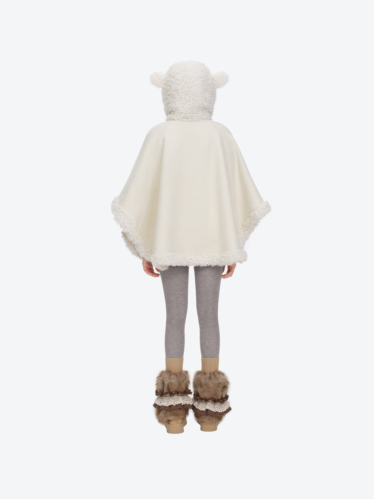 13DE MARZO Lace-Trimmed Lace-Up Snow Boots Khaki - 13DE MARZO