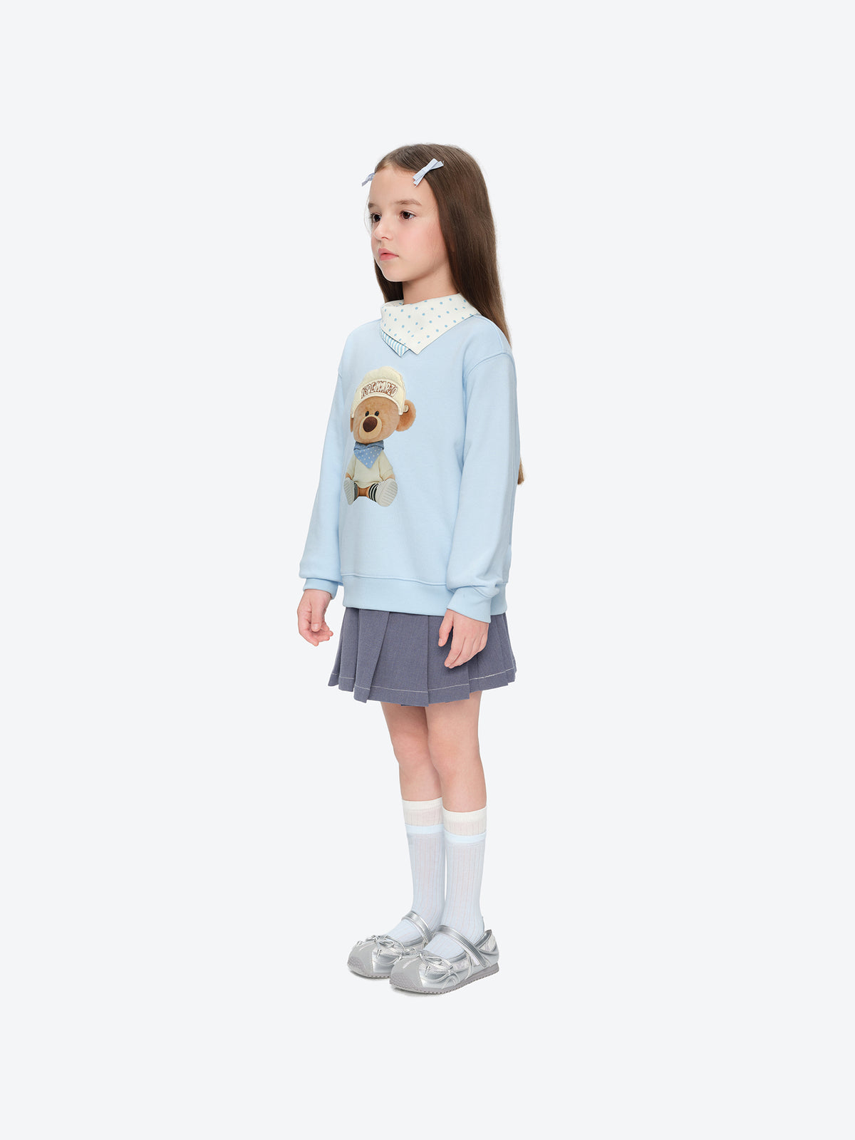 13DE MARZO BabyBear Bandana Sweatshirt Blue