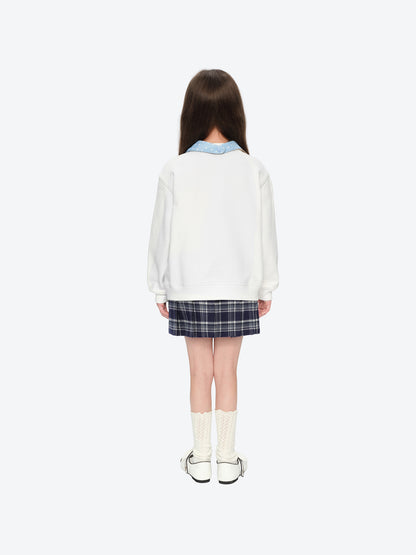 13DE MARZO BabyBear Bandana Sweatshirt White