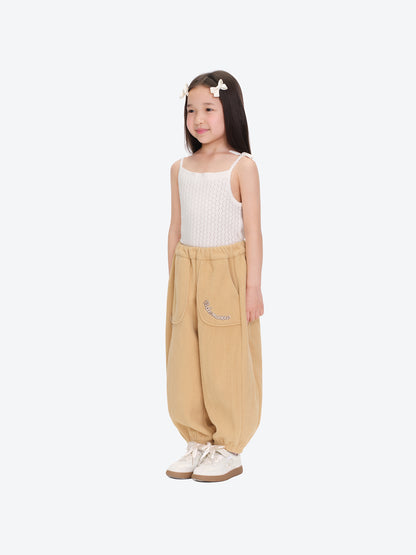 13DE MARZO BabyBear Face Plush Sweatpants