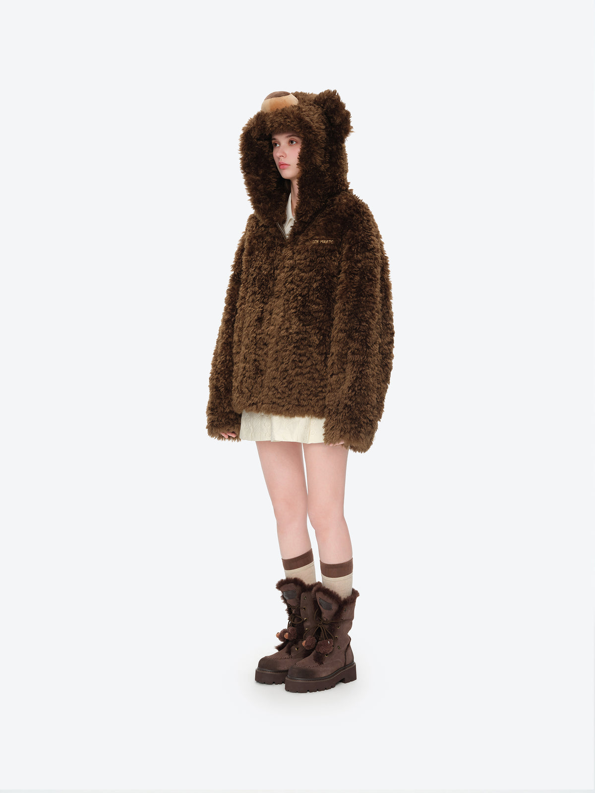 13DE MARZO Doozoo Bear Hooded Coat Brown - 13DE MARZO