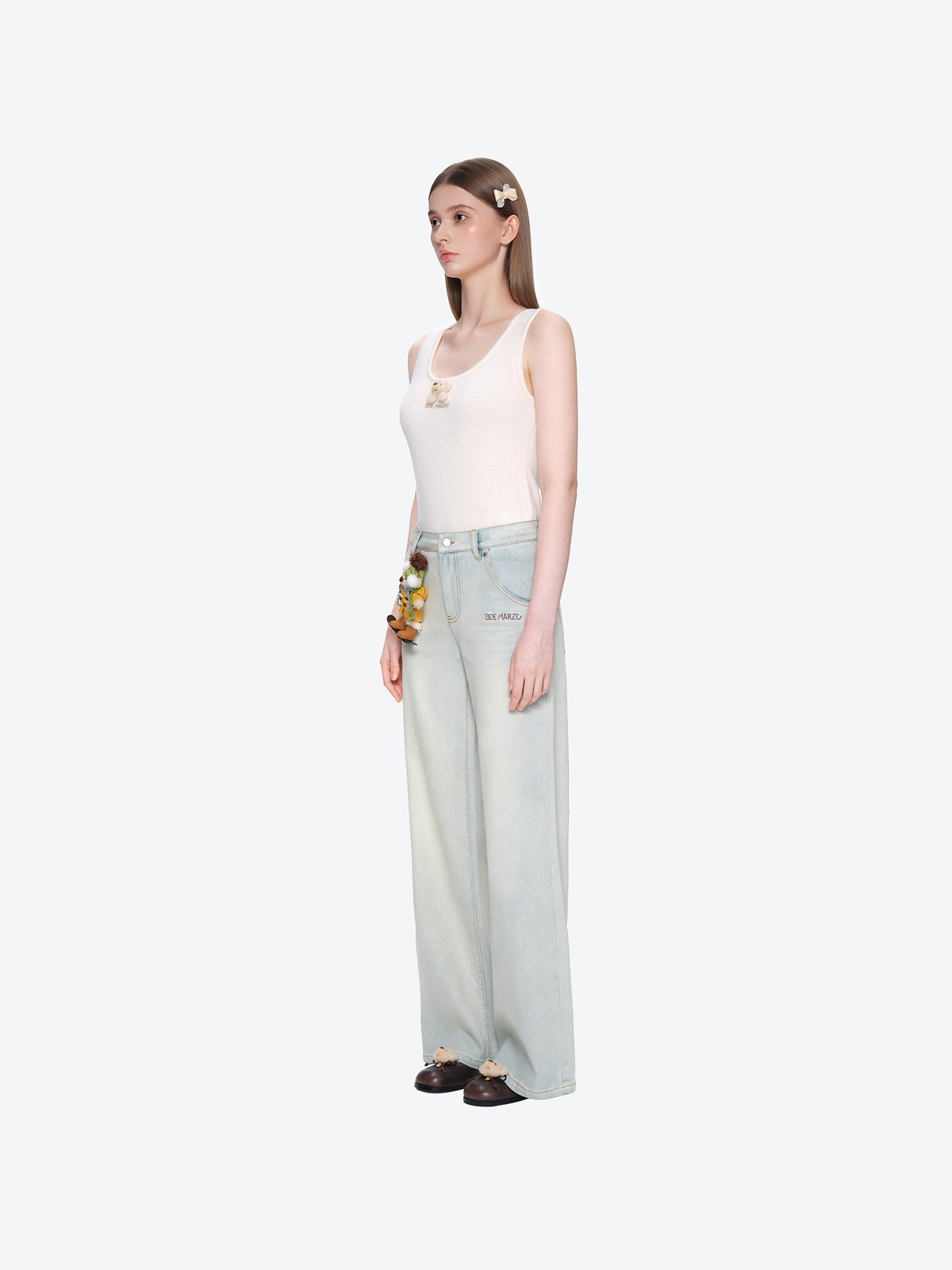 13DE MARZO Snow Bear Shimmer Jeans Grey