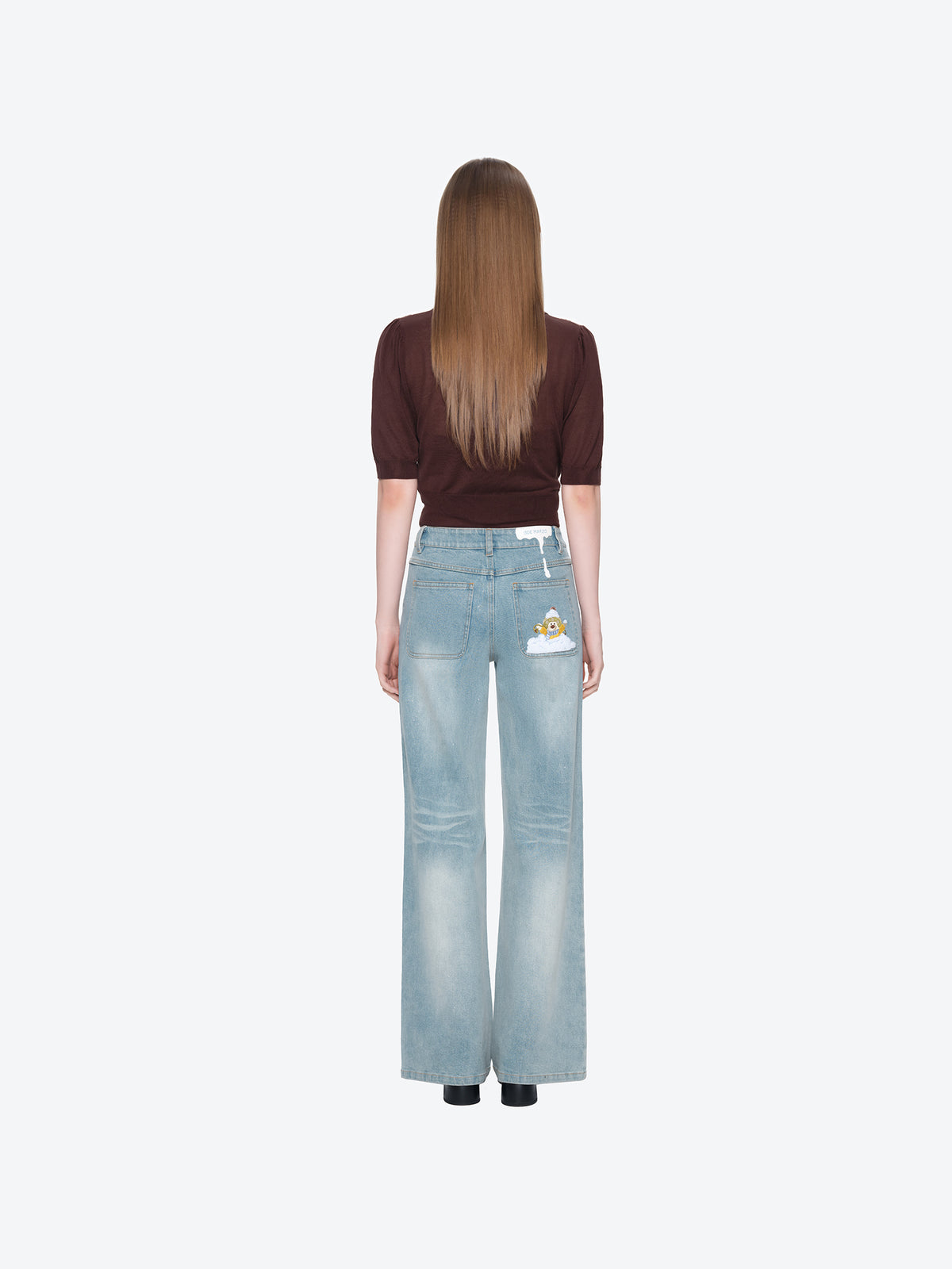 13DE MARZO Snow Bear Shimmer Jeans Blue