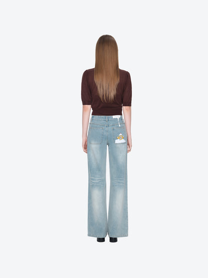 13DE MARZO Snow Bear Shimmer Jeans Blue
