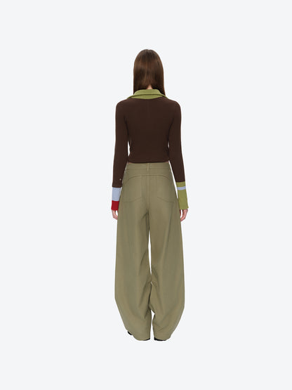 13DE MARZO Snow Bear Casual Pants Green
