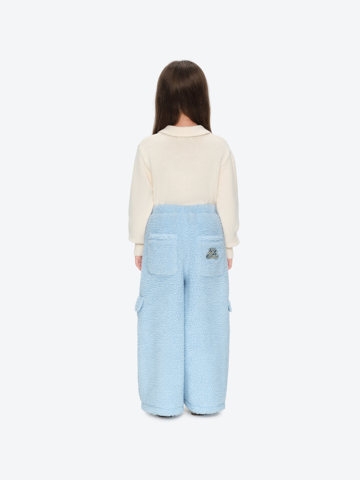 13DE MARZO Snow BabyBear Patch Sweatpants Blue