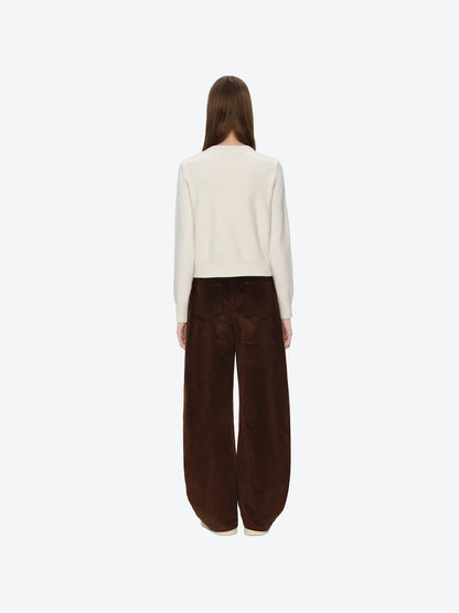 13DE MARZO Snow Bear Scarf  Knit Cardigan Beige