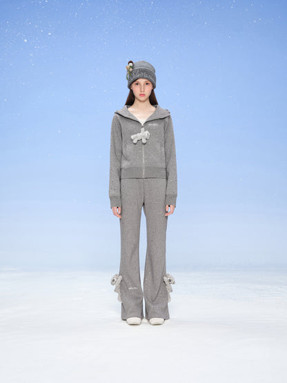 13DE MARZO Galaxy Spark Micro Flare Sweatpants Grey