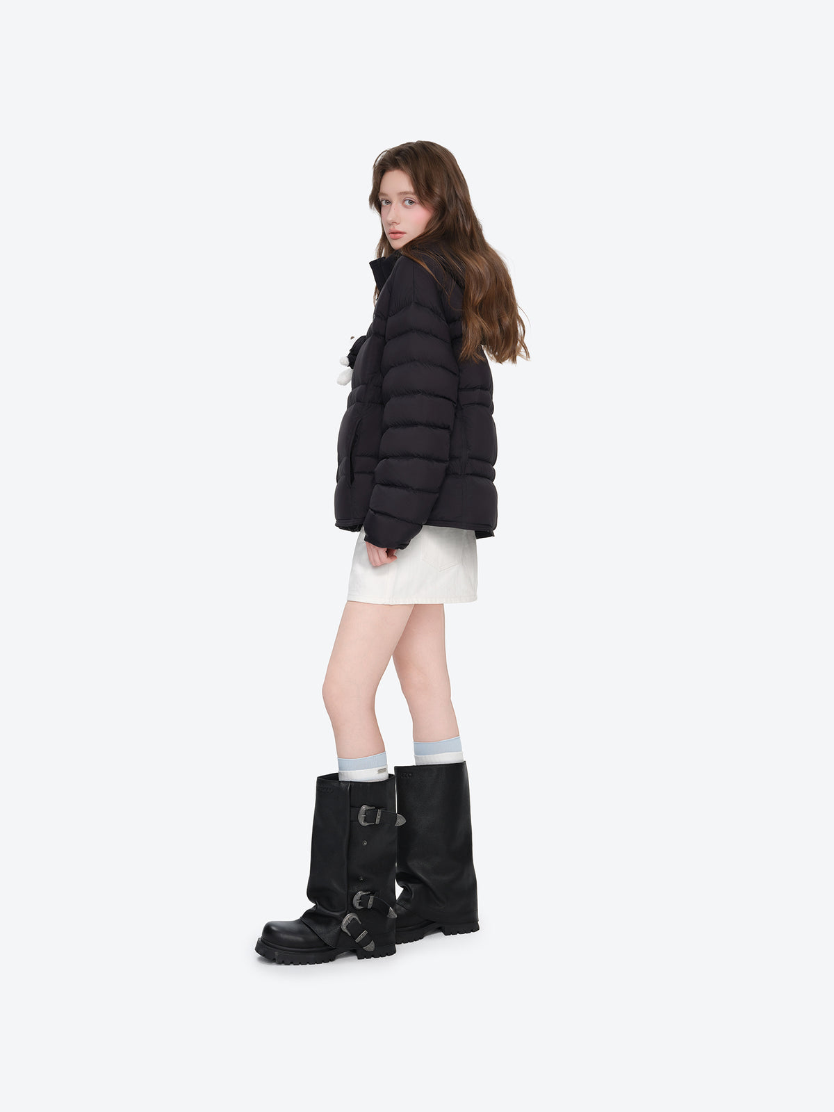13DE MARZO Lightweight Quilted Down Jacket Black