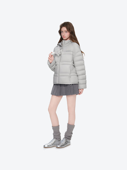 13DE MARZO Lightweight Quilted Down Jacket Grey
