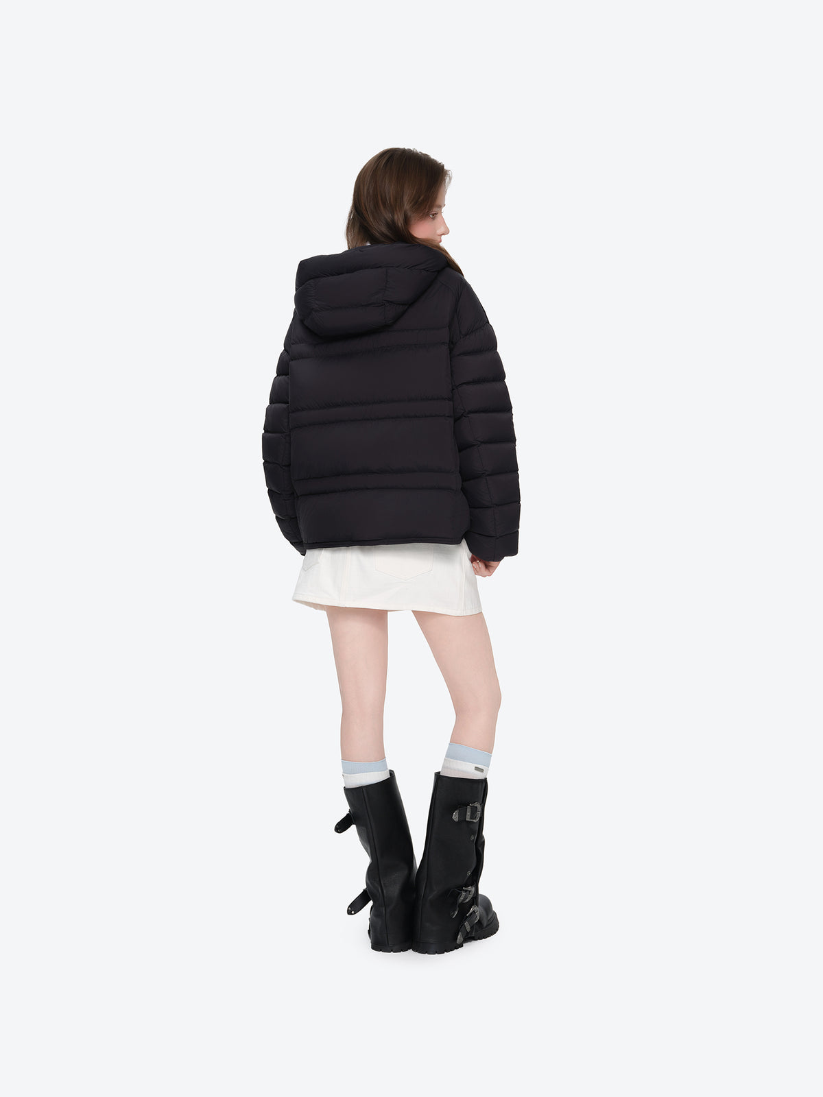 13DE MARZO Lightweight Quilted Down Jacket Black