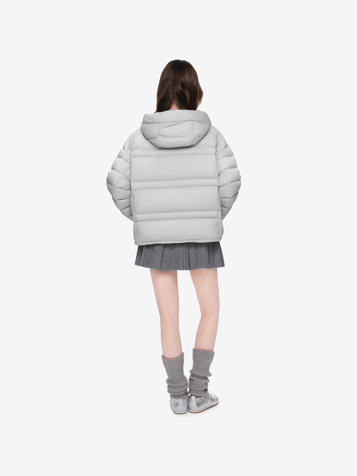 13DE MARZO Lightweight Quilted Down Jacket Grey