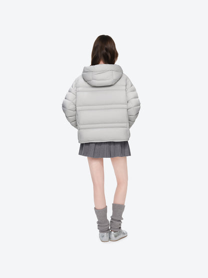 13DE MARZO Lightweight Quilted Down Jacket Grey