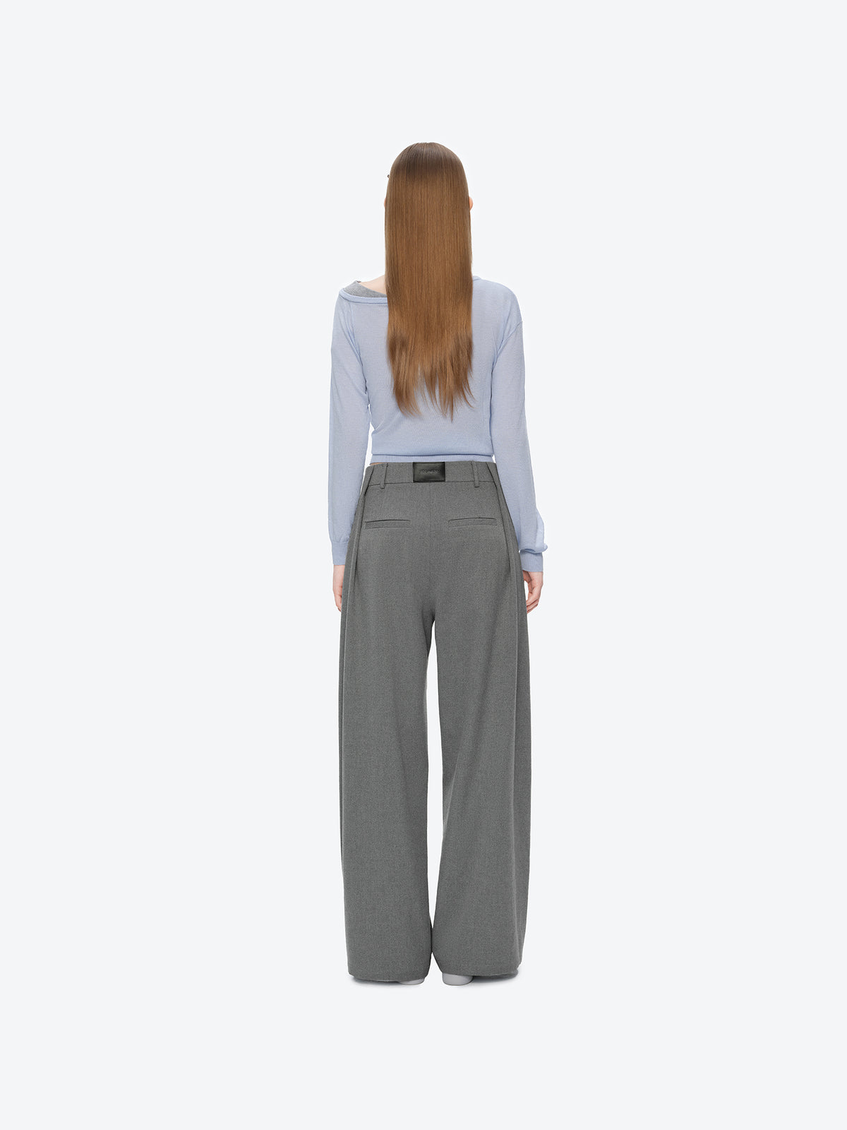 13DE MARZO Doozoo Pleated Dress Pants Grey