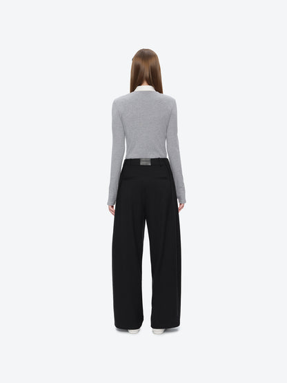 13DE MARZO Doozoo Pleated Dress Pants Black