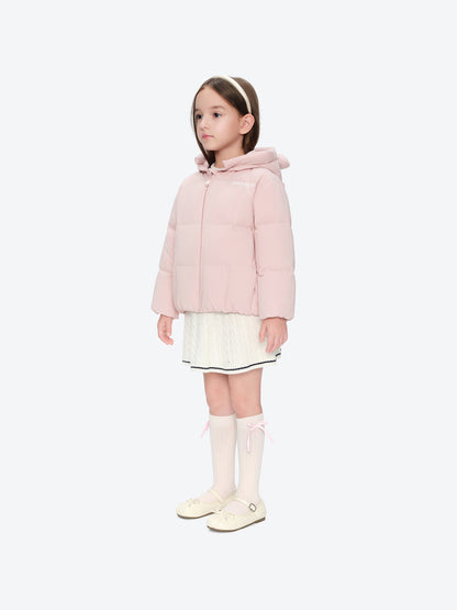 13DE MARZO BabyBear Ear Short Down Jacket Pink